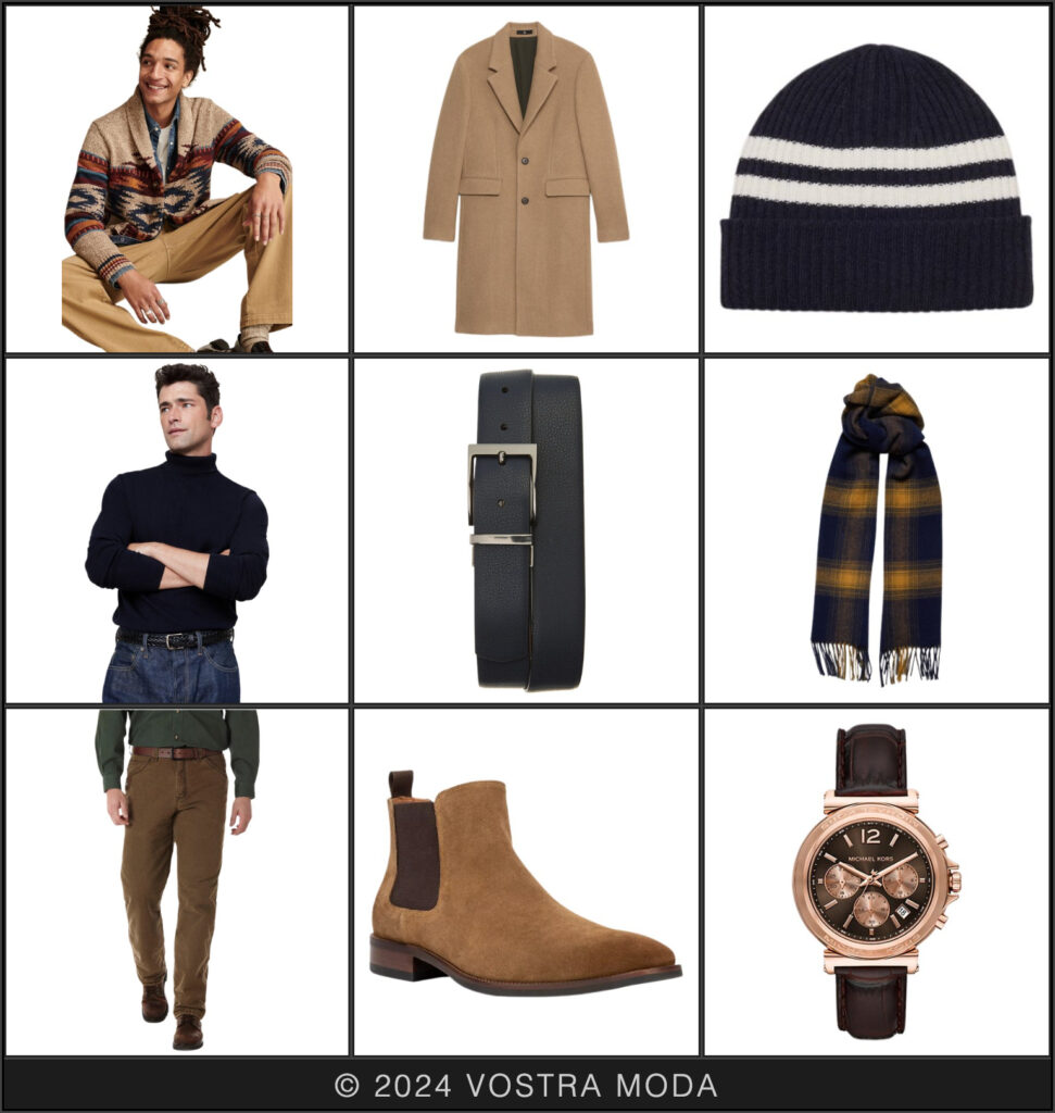 The mr fashion flatlay featuring a layerable look for cozy and chic snow days