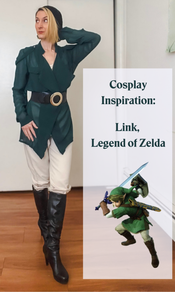 Bri shows off her closet cosplay outfit for winter inspired by Link from Legend of Zelda